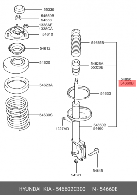 Амортизатор подвески 546602C300 HYUNDAI KIA