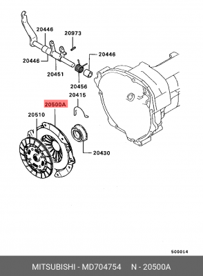 Крышка картера сцепления MD704754 MITSUBISHI