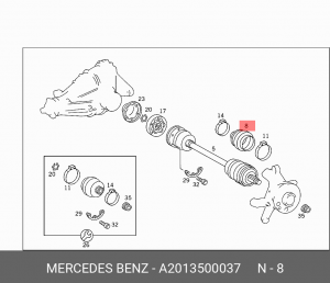 Пыльник ШРУСа A 201 350 00 37 MERCEDES BENZ