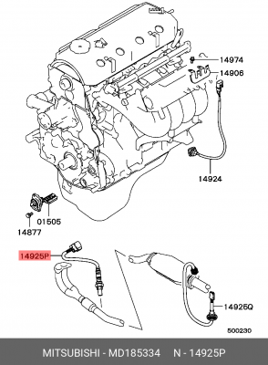 Датчик кислородный (лямбда-зонд) MD185334 MITSUBISHI