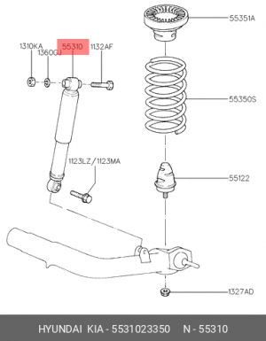 Амортизатор подвески 5531023350 HYUNDAI KIA
