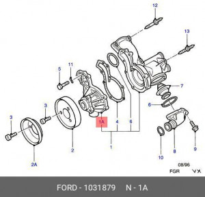 Насос - помпа системы охлаждения ДВС 1 031 879 FORD