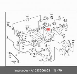 Рычаг подвески A 163 350 06 53 MERCEDES BENZ