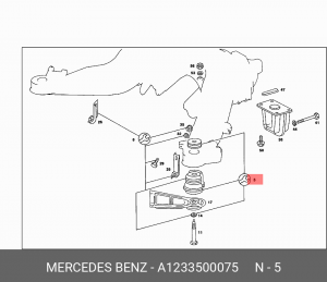 Сайлентблок A 123 350 00 75 MERCEDES BENZ