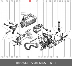 Стартер 7700853827 RENAULT