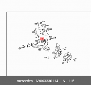 Сайлентблок A 906 333 01 14 MERCEDES BENZ