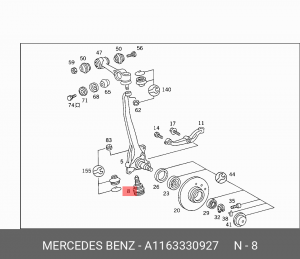 Опора шаровая подвески A 116 333 09 27 MERCEDES BENZ