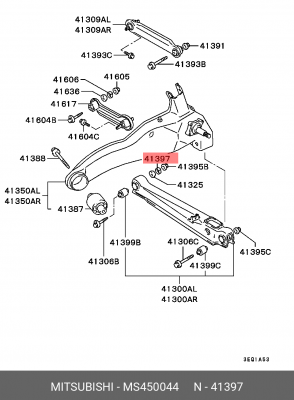 Болт регулировочный схода - развала MS450044 MITSUBISHI