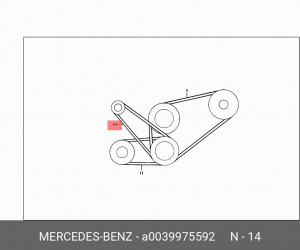 Ремень приводной A0039975592 MERCEDES BENZ