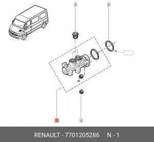 Цилиндр тормозной главный 7701205286 RENAULT