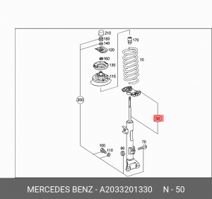 Амортизатор подвески A2033201330 MERCEDES BENZ