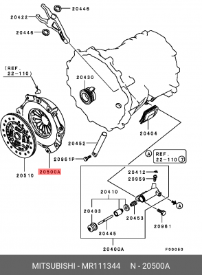 Крышка картера сцепления MR111344 MITSUBISHI