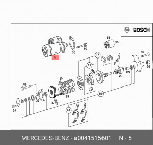 Стартер A0041515601 MERCEDES BENZ