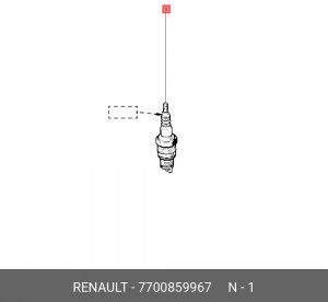 Свеча зажигания 7700859967 RENAULT