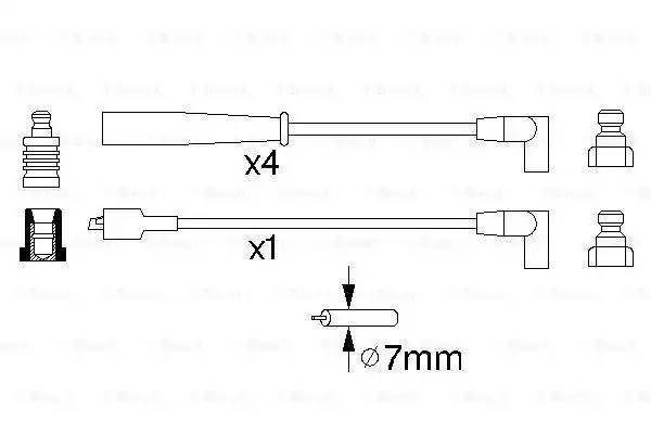 Провода высоковольтные системы зажигания (комплект) 0 986 356 873 BOSCH