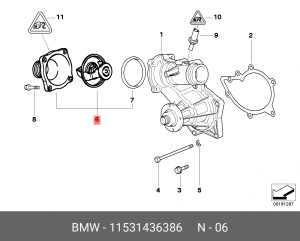 Термостат системы охлаждения 11 53 1 436 386 BMW