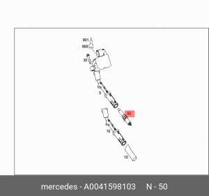 Свеча зажигания A0041598103 MERCEDES BENZ