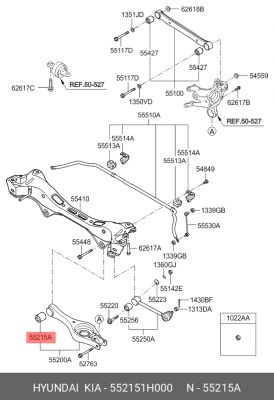 Сайлентблок 55215-1H000 HYUNDAI KIA