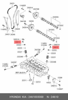 Гидрокомпенсатор 2461003000 HYUNDAI KIA