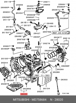 Фильтр масляный АКПП MD758684 MITSUBISHI