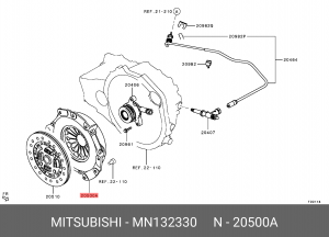 Крышка картера сцепления MN132330 MITSUBISHI