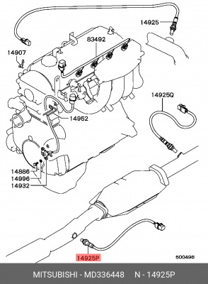 Датчик кислородный (лямбда-зонд) MD336448 MITSUBISHI