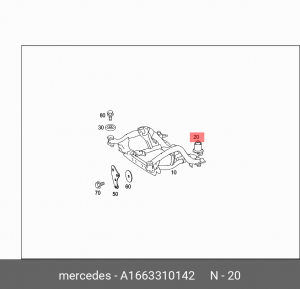 Сайлентблок A1663310142 MERCEDES BENZ
