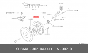 Диск сцепления 30210AA411 SUBARU