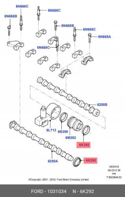 Сальник коленвала 1 031 034 FORD