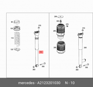 Амортизатор подвески A2123201030 MERCEDES BENZ