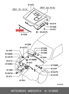 Клипса крепежная MB332914 MITSUBISHI