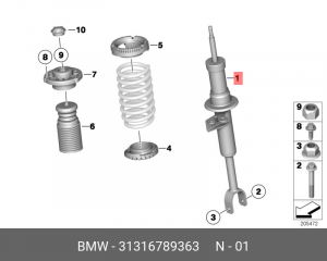 Амортизатор подвески 31 31 6 789 363 BMW