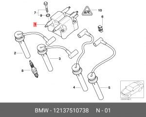 Катушка зажигания 12 13 7 510 738 BMW