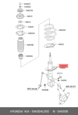 Амортизатор подвески 54650-4L000 HYUNDAI KIA