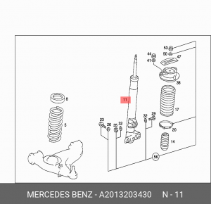 Амортизатор подвески A2013203430 MERCEDES BENZ
