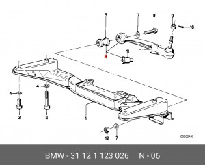 Рычаг подвески 31 12 1 123 026 BMW