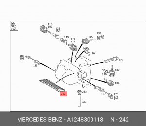 Фильтр салона A 124 830 01 18 MERCEDES BENZ