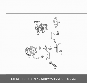 Подшипник выжимной сцепления A0022506515 MERCEDES BENZ