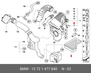 Фильтр воздушный 13 72 1 477 840 BMW