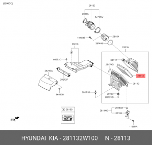 Фильтр воздушный 28113-2W100 HYUNDAI KIA