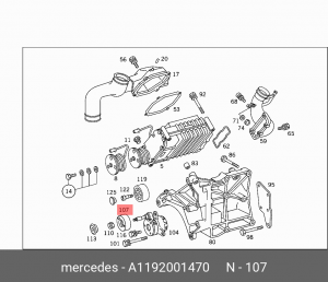 Ролик ремня приводного A 119 200 14 70 MERCEDES BENZ