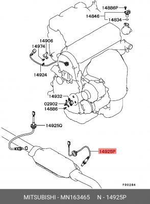 Датчик кислородный (лямбда-зонд) MN163465 MITSUBISHI