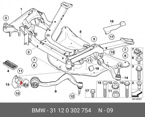 Сайлентблоки подвески (комплект) 31 12 0 302 754 BMW