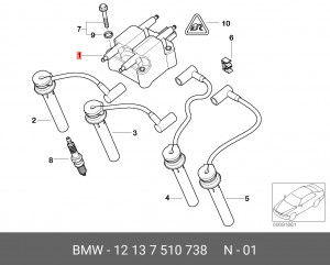 Катушка зажигания 12 13 7 510 738 BMW
