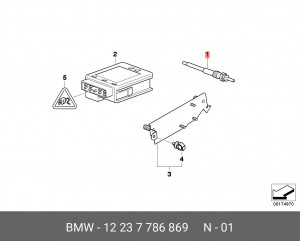 Свеча накаливания 12 23 7 786 869 BMW