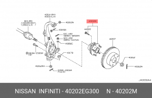 Ступица колеса 40202-EG300 NISSAN