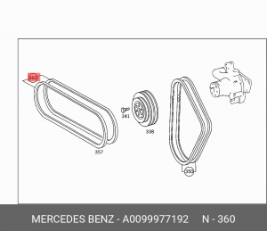 Ремень приводной A0099977192 MERCEDES BENZ
