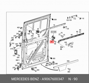 Ролик сдвижной двери A9067600347 MERCEDES BENZ