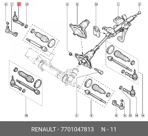 Наконечник рулевой тяги 7701047813 RENAULT