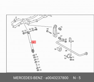 Амортизатор подвески A0043237800 MERCEDES BENZ